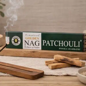 Encens Golden Nag Patchouli – Masala Agarbathi naturel, parfum boisé et relaxant