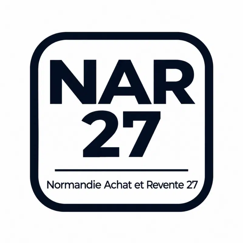 Logo Normandie Achat et Revente 27, avec le texte NAR 27 inscrit dans un carré aux angles arrondis.